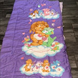 1985 Care Bears Bedding sleeping bad vintage 79 by 29